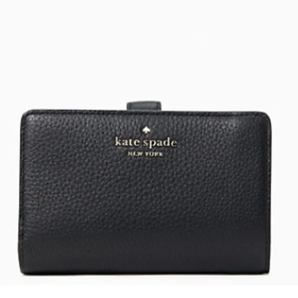 Kate Spade Leila Medium Compact Bifold Wallet Black